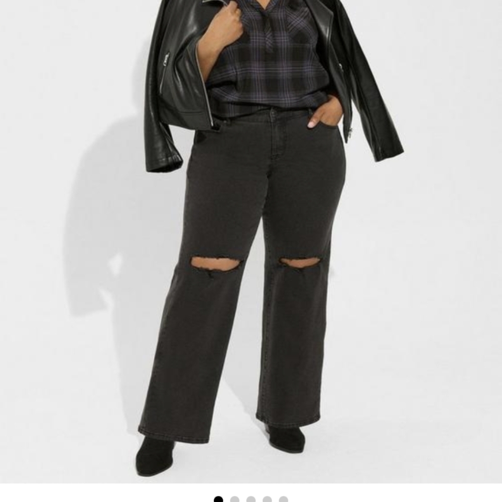 Torrid Vintage perfect stretch wide leg jeans, 14 Tall